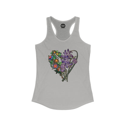 Mountain Lilly & Marie-Goujat; Heart Tank (Women's Racerback)