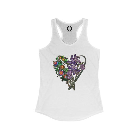 Mountain Lilly & Marie-Goujat; Heart Tank (Women's Racerback)