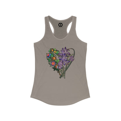 Mountain Lilly & Marie-Goujat; Heart Tank (Women's Racerback)