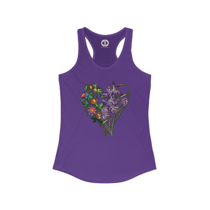 Mountain Lilly & Marie-Goujat; Heart Tank (Women's Racerback)